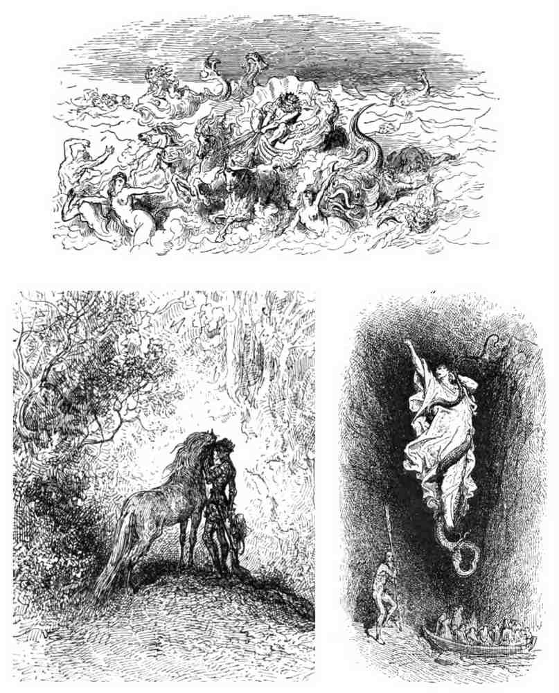 Gustave Dore Orlando Furioso 178 Vintage Illustration A4 Photo Print