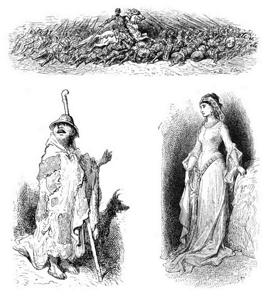 Gustave Dore Orlando Furioso 181 Vintage Illustration A4 Photo Print