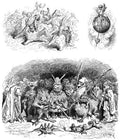 Gustave Dore Orlando Furioso 186 Vintage Illustration A4 Photo Print