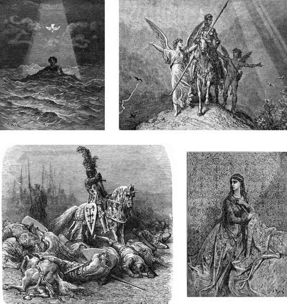 Gustave Dore Orlando Furioso 235 Vintage Illustration A4 Photo Print