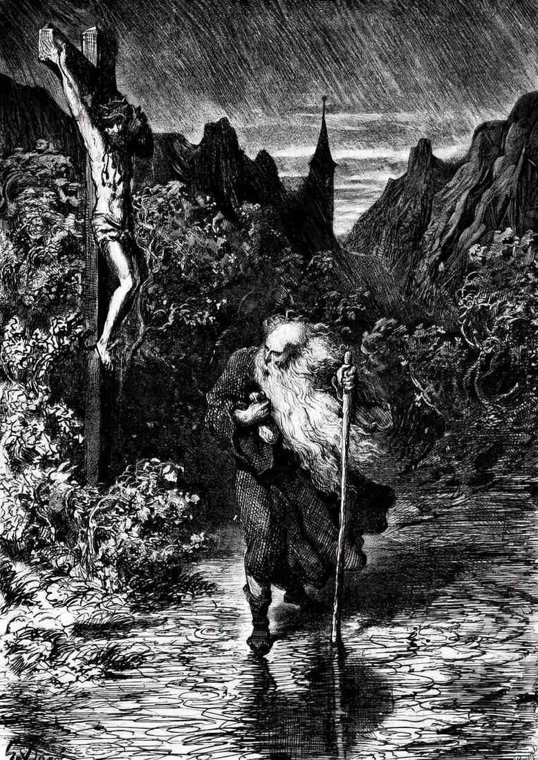 Gustave Dore the wandering jew A4 Photo Print