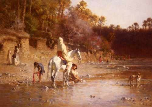 Gustave Guillaumet Achille La Riviere A El Kantara A4 Photo Print