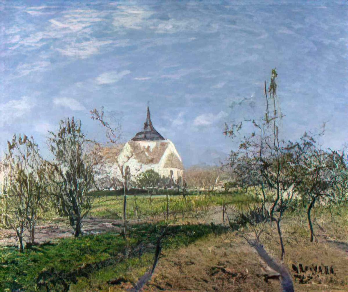 Gustave Loiseau church at notre dame at vaudreuil 1900 Art A4 Photo Print