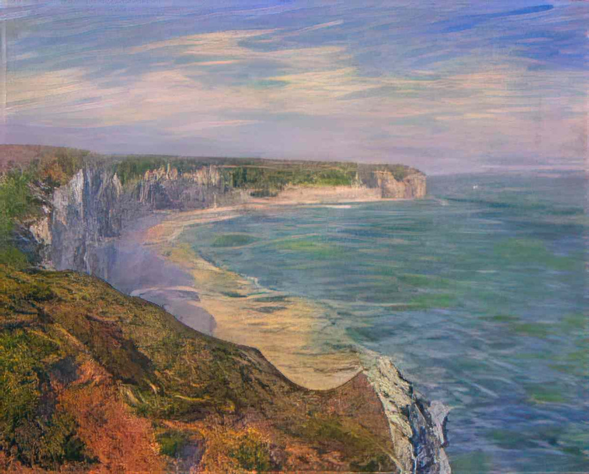 Gustave Loiseau cliffs at fecamp in normandy 1920 Art A4 Photo Print
