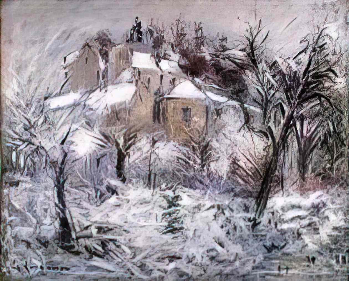 Gustave Loiseau houses at pontoise 1930 Art A4 Photo Print