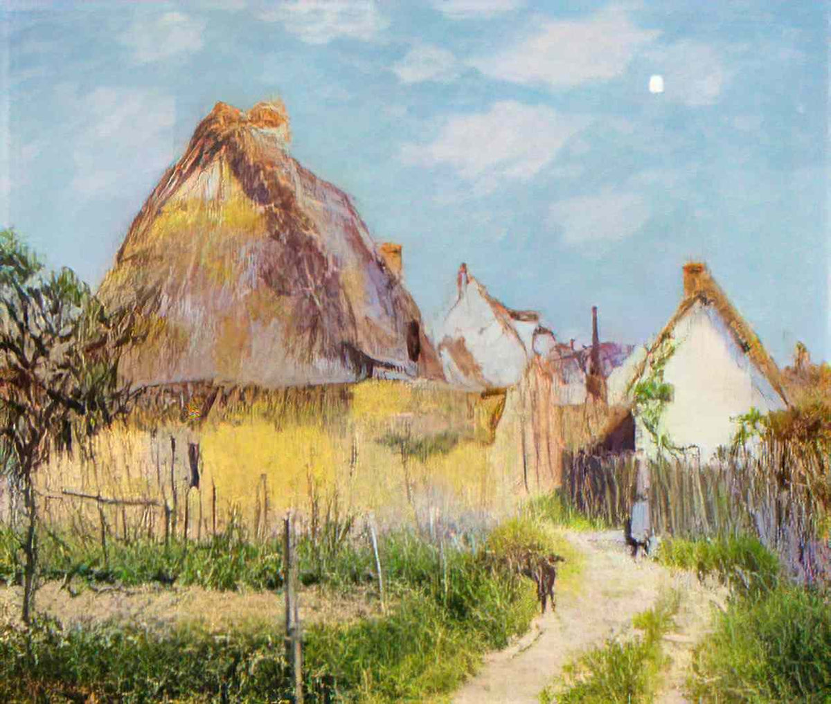 Gustave Loiseau thatched cottage 1903 Art A4 Photo Print