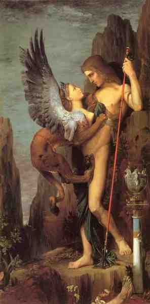 Gustave Moreau Oedipus And The Sphinx 5 A4 Photo Print