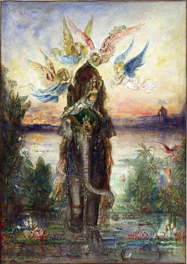 Gustave Moreau The Sacred Elephant Péri Google Art Project A4 Photo Print
