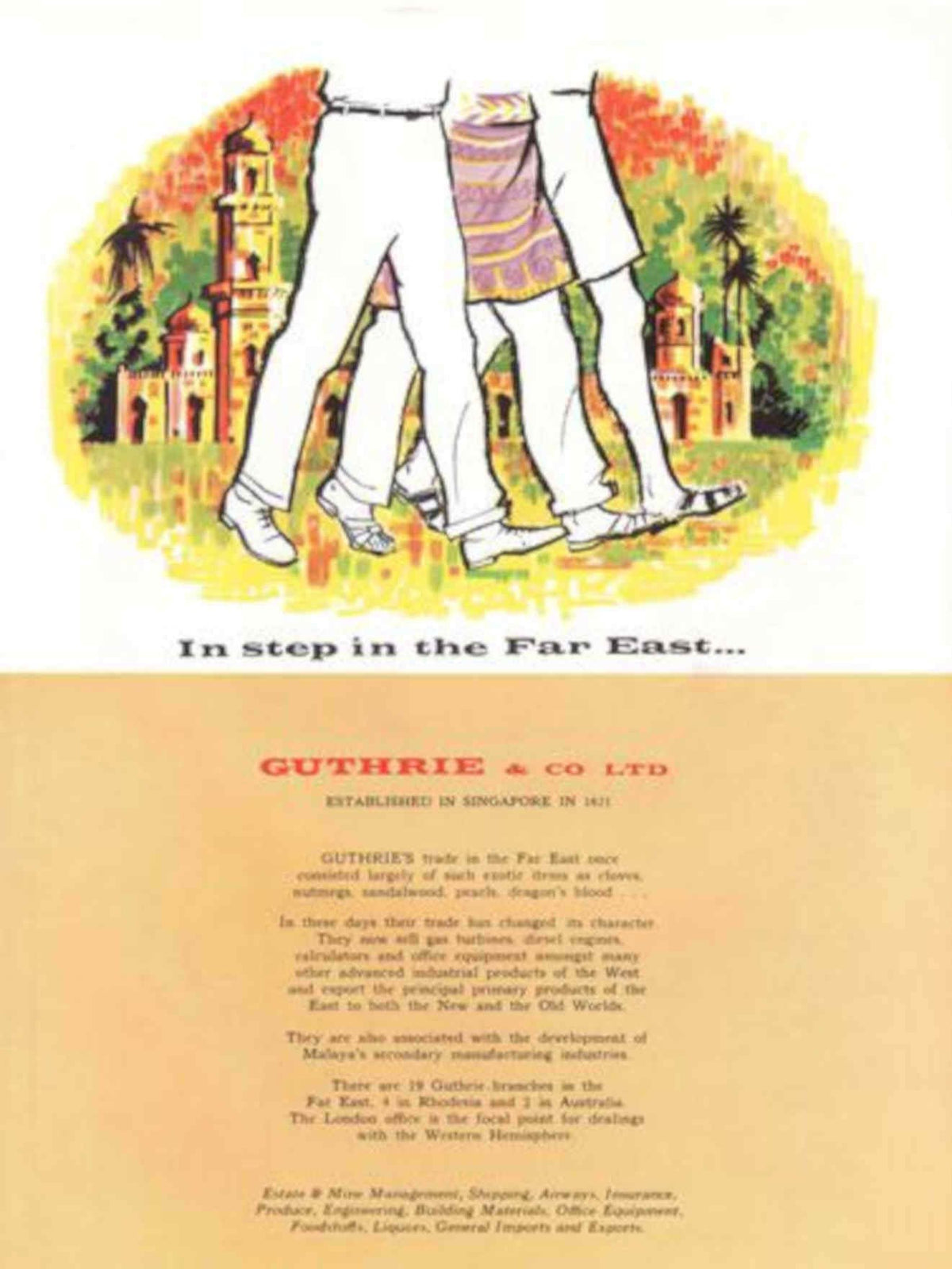 Guthrie Far East Vintage Retro Advert Poster A4 Photo Print
