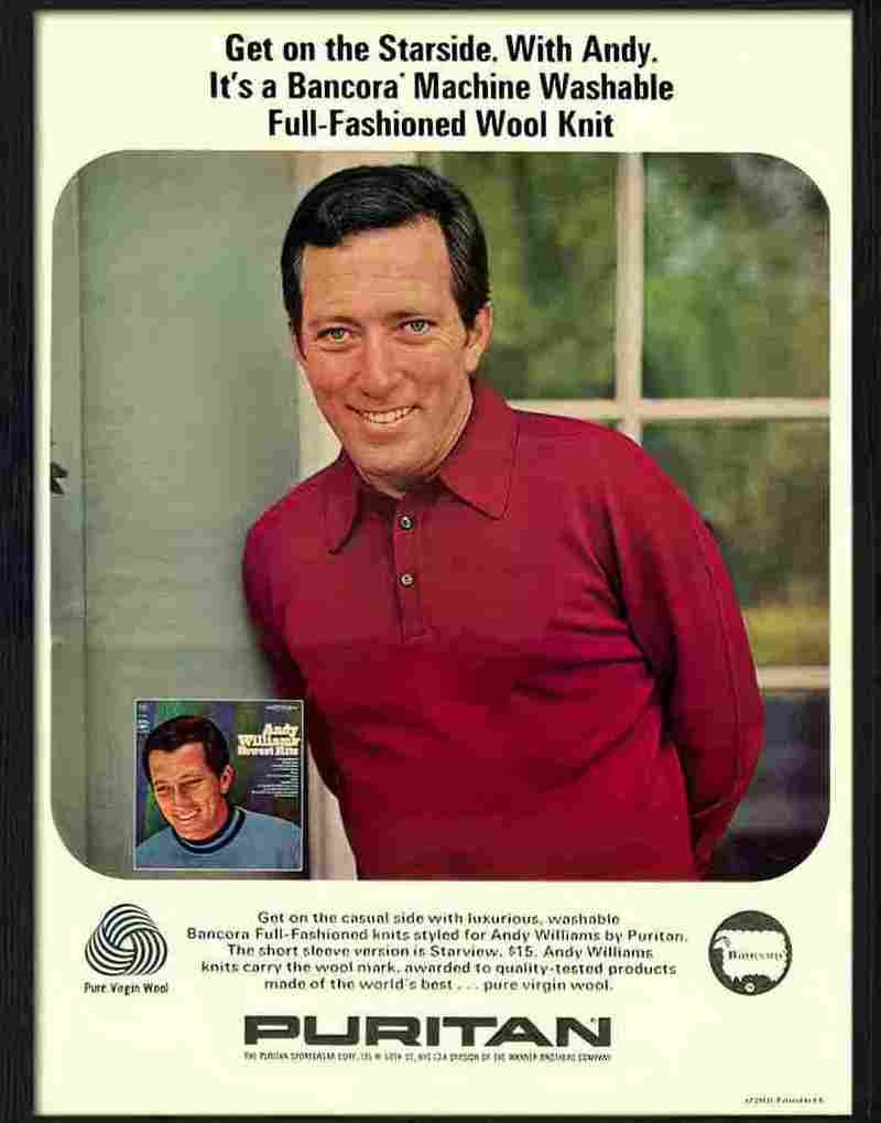 H andy williams puritan sweaters 2 Advert A4 Photo Print