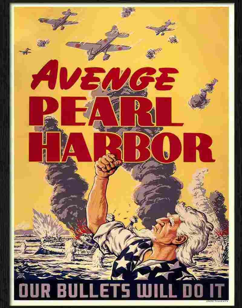 H avenge pearl harbour war poster Advert A4 Photo Print