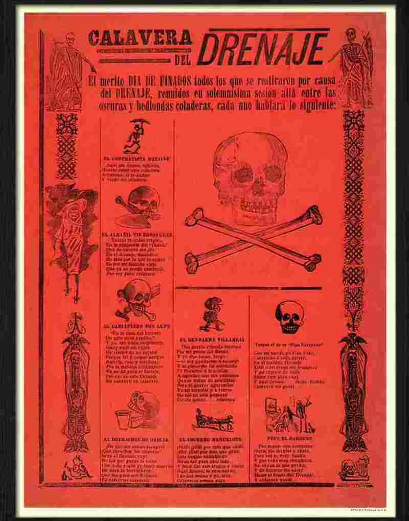 H calavera de drenaje Advert A4 Photo Print