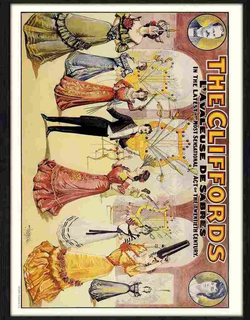 H cliffords sword swallowers magic poster Advert A4 Photo Print