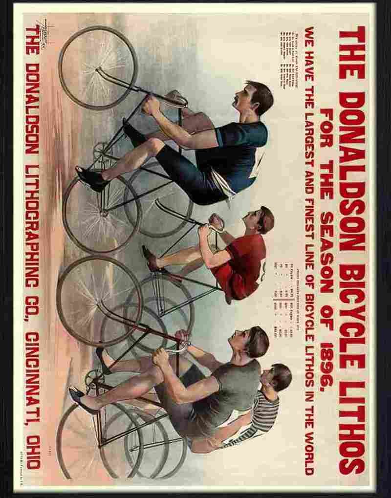 H donaldson bicycle lithos 1896 Advert A4 Photo Print