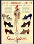 H enna jetticks shoes 1930s Advert A4 Photo Print