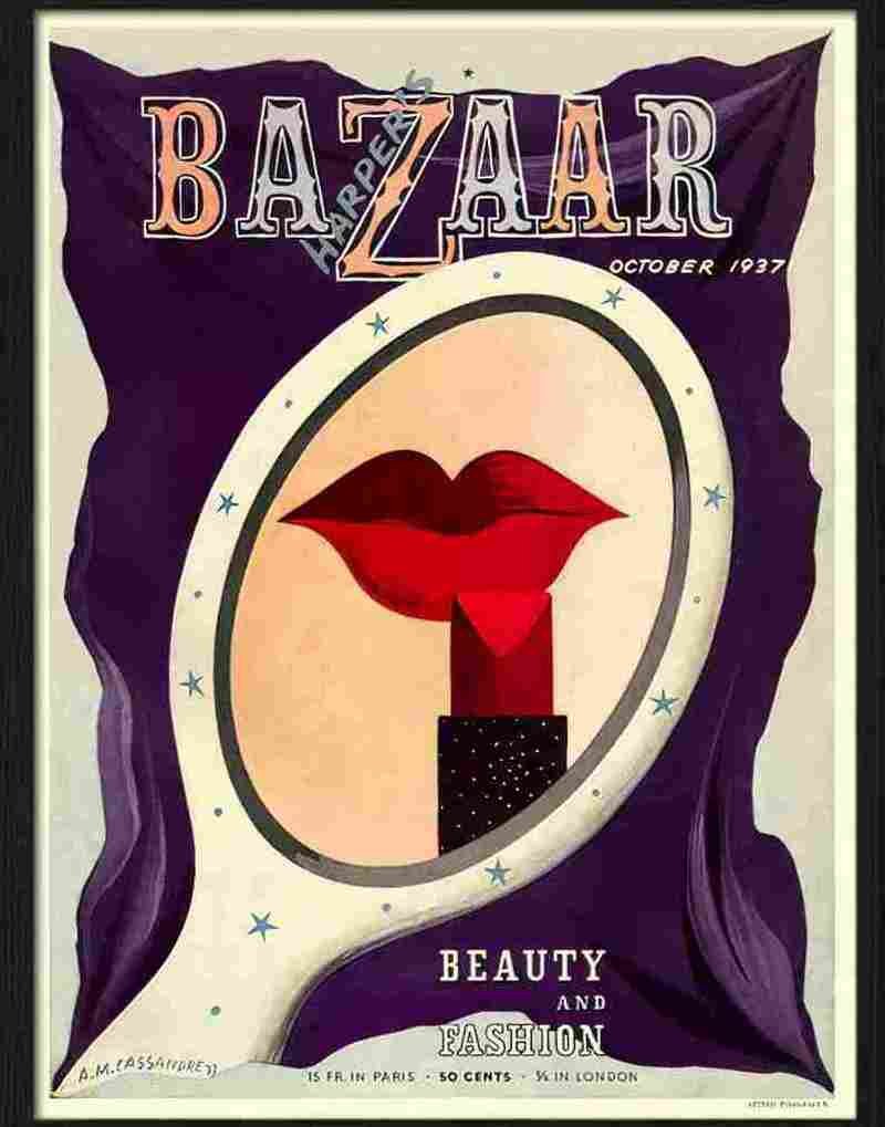 H harpers bazaar october 1937 Advert A4 Photo Print