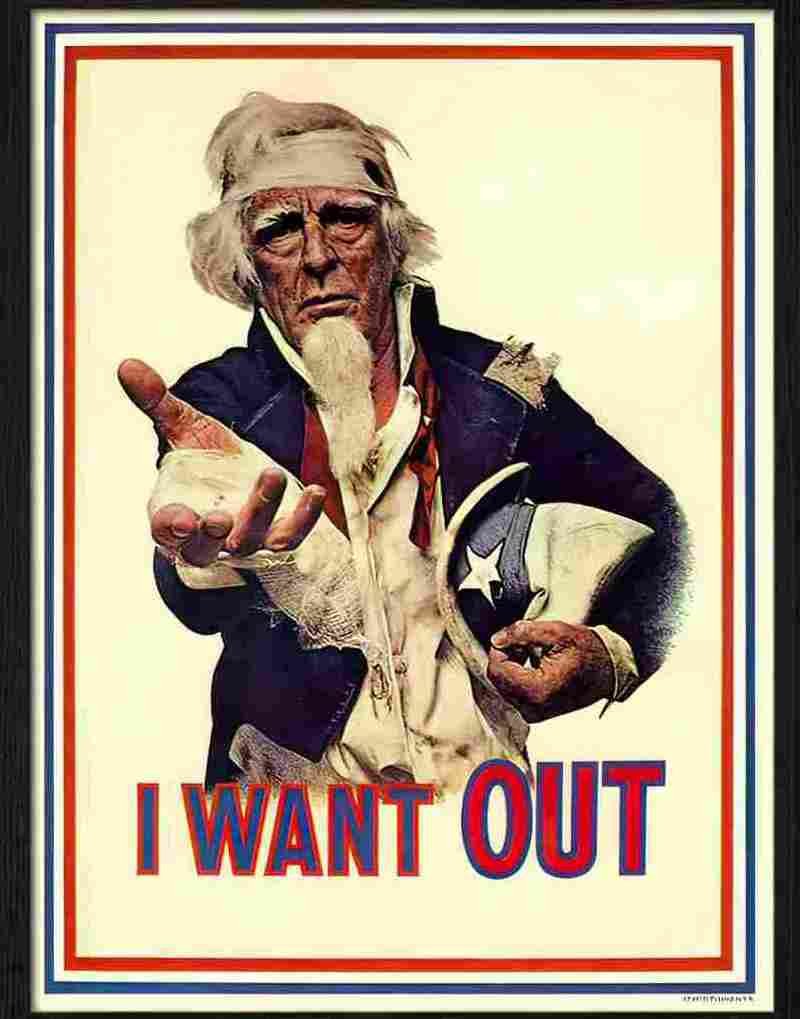 H i want out uncle sam unsell the war 1970 Advert A4 Photo Print