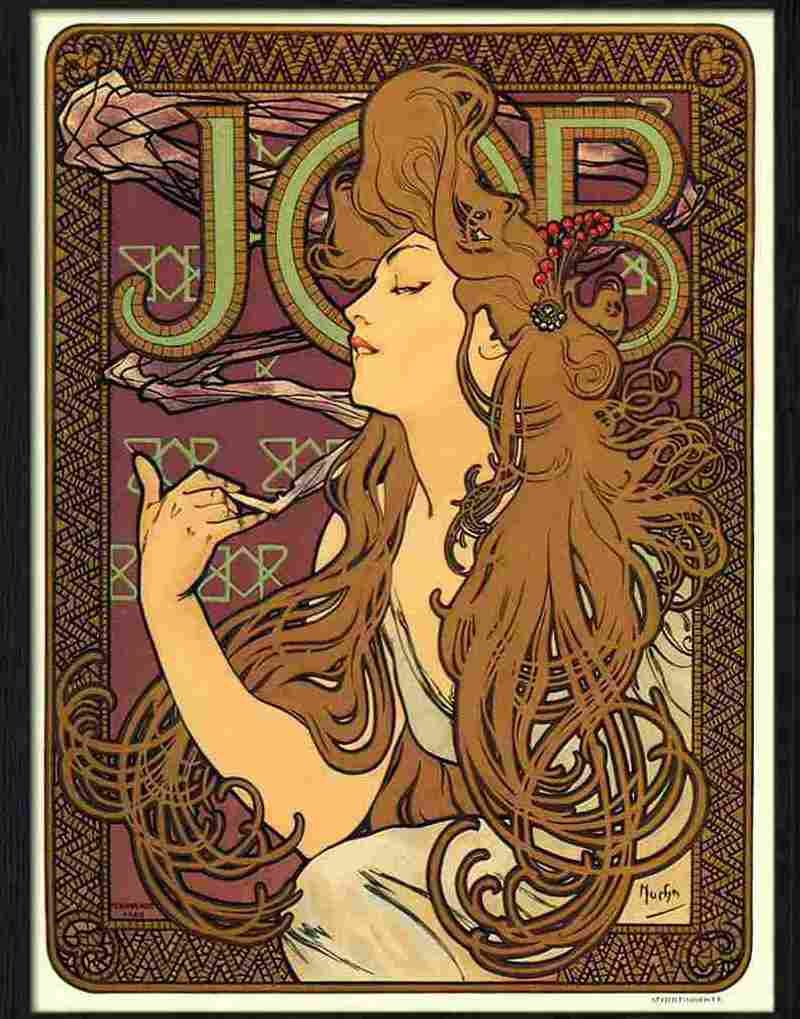 H job cigarette papers alphonse mucha 2 Advert A4 Photo Print