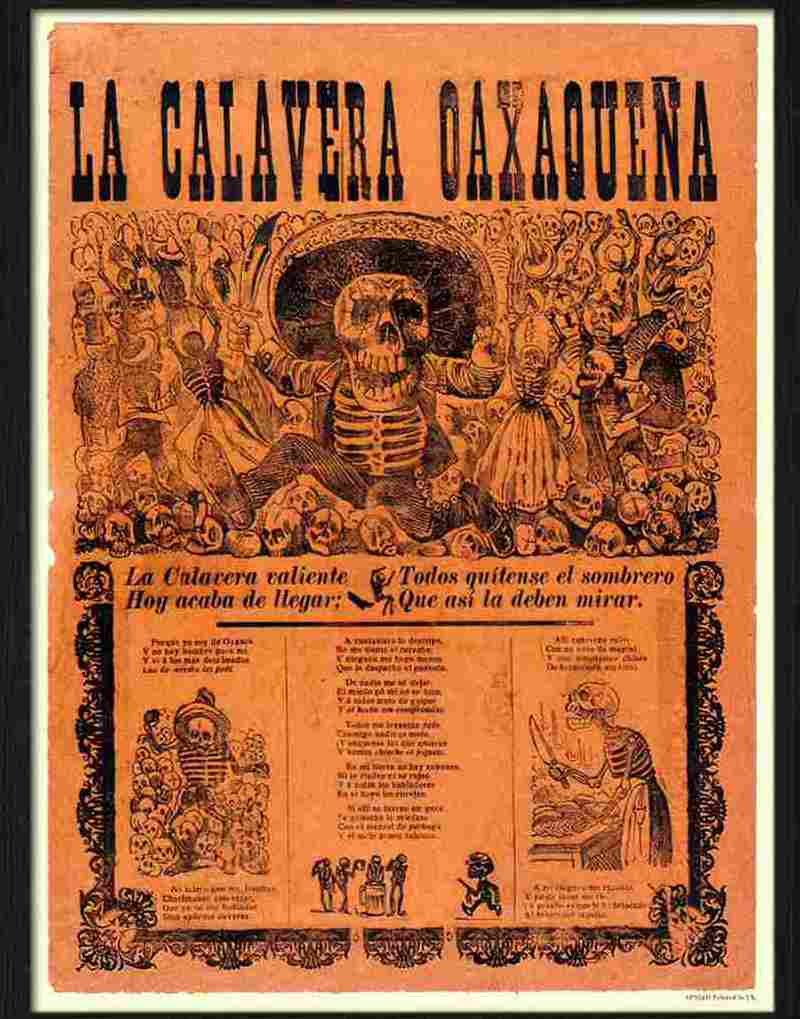 H la calavera oaxaquena mexican print Advert A4 Photo Print