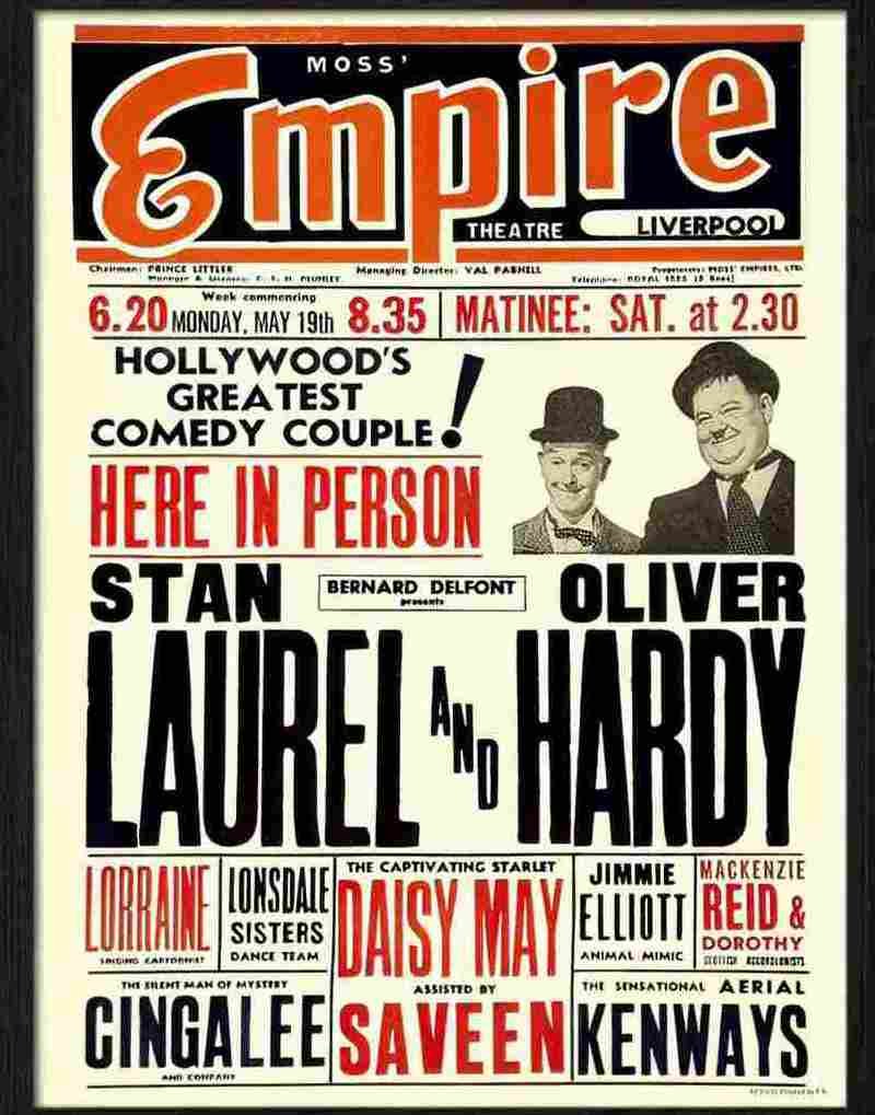 H laurel and hardy liverpool empire theatre Advert A4 Photo Print