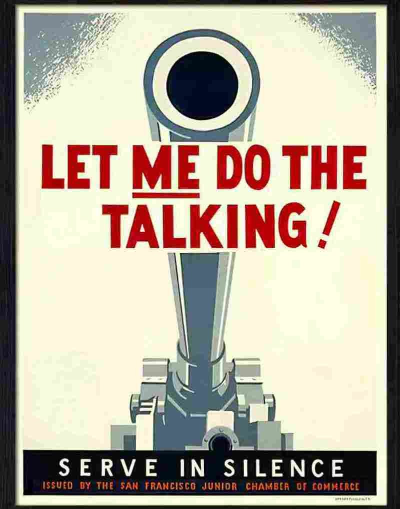 H let me do the talking Advert A4 Photo Print