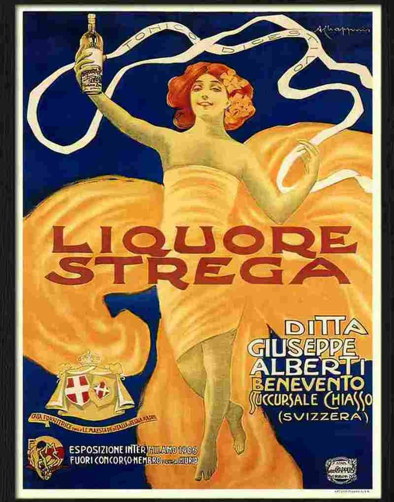 H liquore strega alberto chappuis 1900s Advert A4 Photo Print