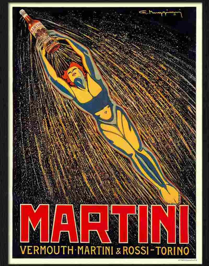 H martini vermouth Advert A4 Photo Print