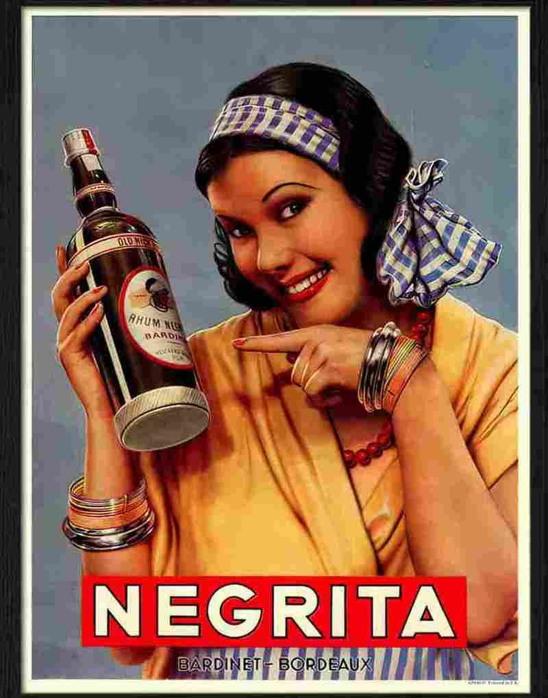 H negrita france 1930s Advert A4 Photo Print