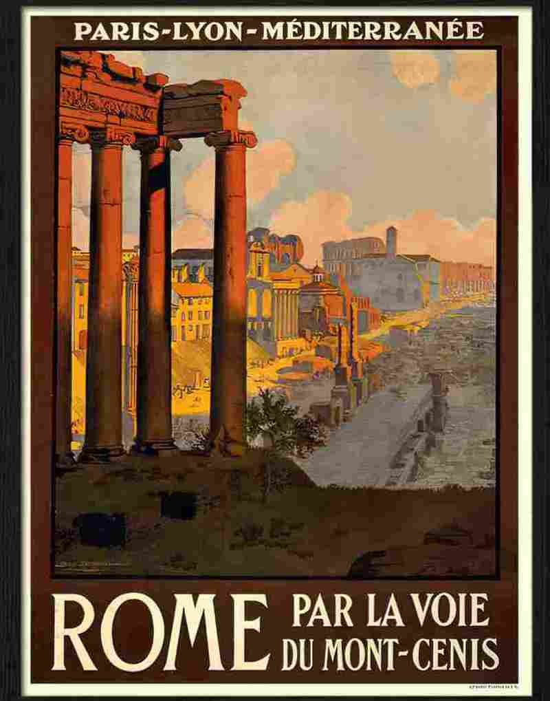 H rome par la voie du mont genis travel poster Advert A4 Photo Print