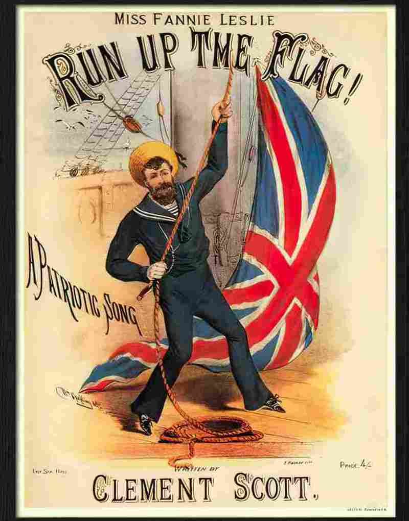 H run up the flag sheet music Advert A4 Photo Print