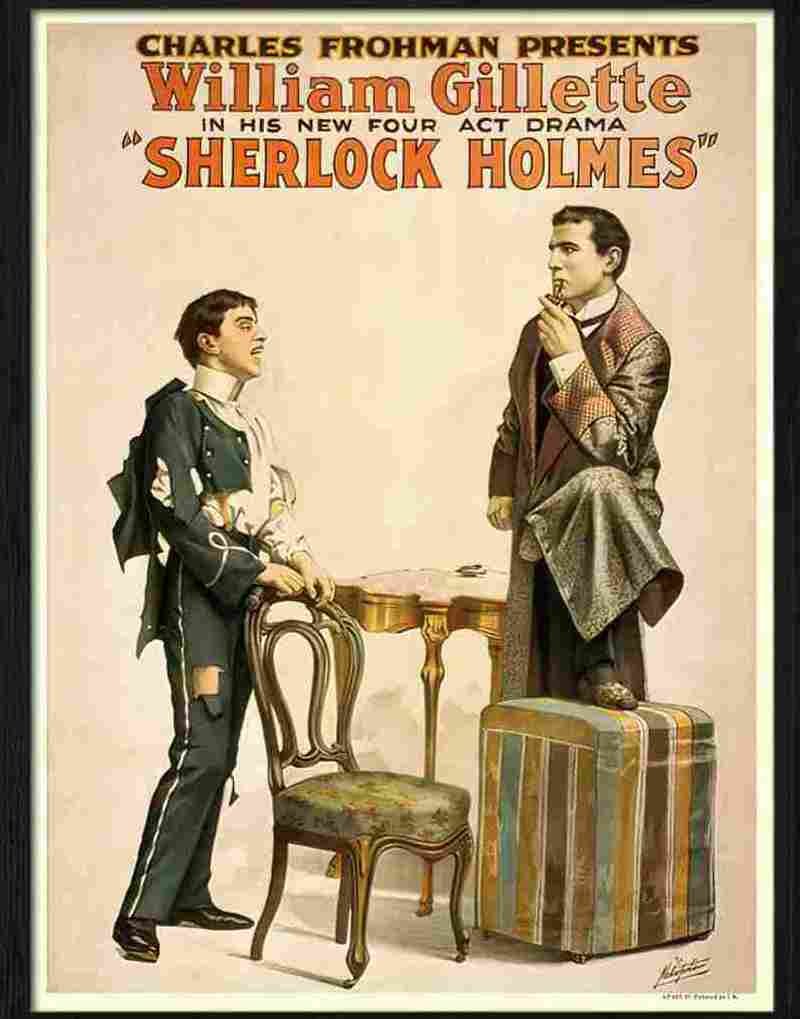 H sherlock holmes theatre poster 1909 Advert A4 Photo Print
