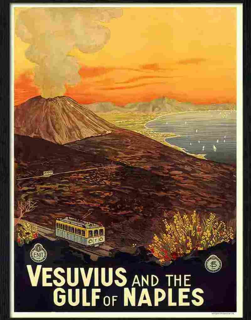 H vesuvius gulf of naples italy 1920s 2 Advert A4 Photo Print