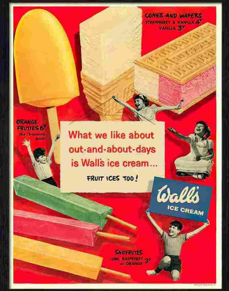 H walls ice cream out and out days Advert A4 Photo Print