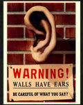 H warning walls have ears 2 Advert A4 Photo Print