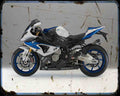 H4 15 1 A4 Photo Print Motorbike Vintage Aged