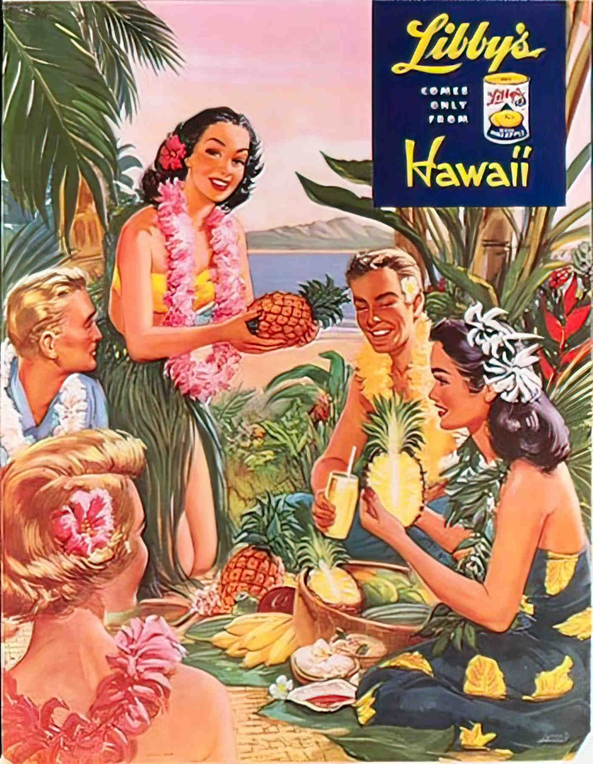 HAWAIIPineapples Advert A4 Photo Print