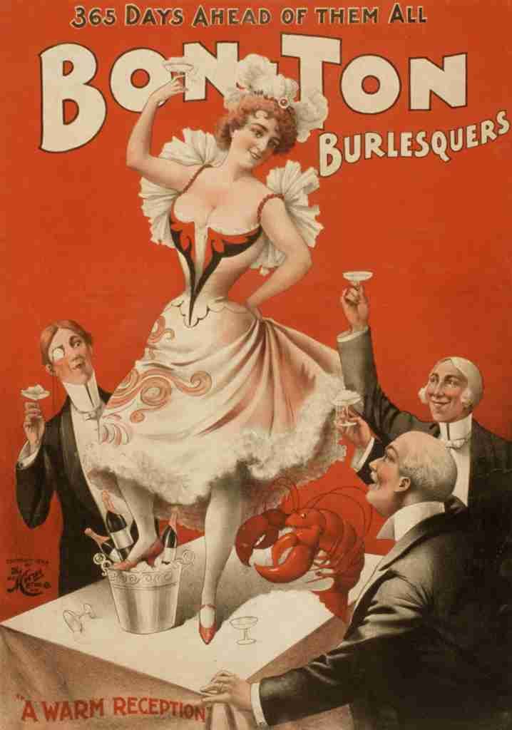 HC Miner Litho Co Bon Ton Burlesquers c1898 A4 Photo Print