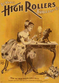 HC Miner Litho Co Deveres High Rollers Burlesque Co c1898 A4 Photo Print