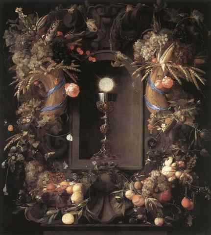 HEEM Jan Davidsz de Eucharist In Fruit Wreath A4 Photo Print