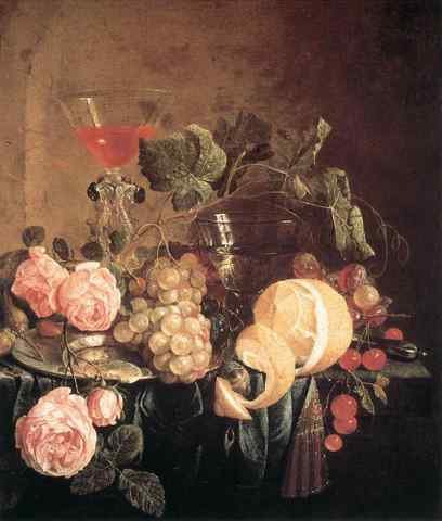HEEM Jan Davidsz de Still Life With Flowers And Fruit A4 Photo Print