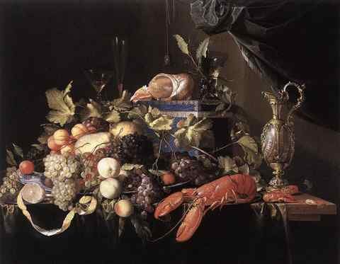 HEEM Jan Davidsz de Still Life With Fruit And Lobster A4 Photo Print