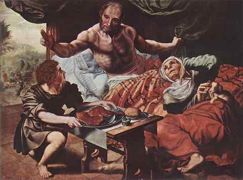 HEMESSEN Jan Sanders van Isaac Blessing Jacob A4 Photo Print