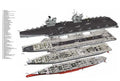 HMS Queen Elizabeth cutaway A4 Photo Print