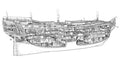 HMS Victory cutaway A4 Photo Print