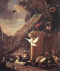 HONDECOETER Melchior d Peacocks And Ducks  A4 Photo Print