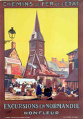 HONFLEUR Vintage Advert A4 Photo Print