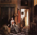 HOOCH Pieter de Mother Lacing Her Bodice beside a Cradle A4 Photo Print