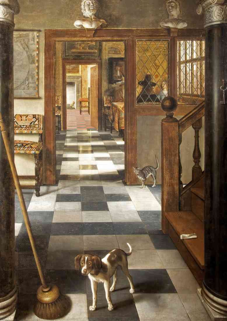 HOOGSTRATEN Samuel van View of a Corridor CROP A4 Photo Print