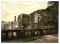 Haddon Hall from terrace steps Derbyshire Vintage A4 Photo Print