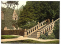 Haddon Hall the terrace steps Derbyshire Vintage A4 Photo Print